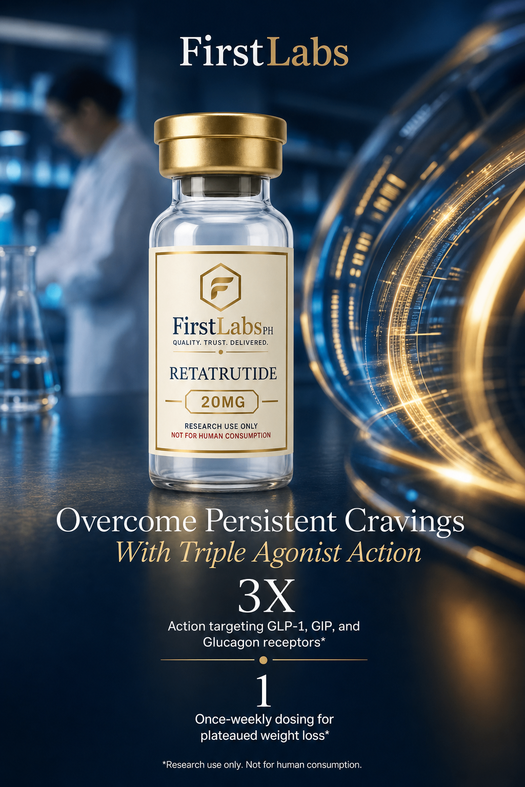 Retatrutide 20mg — triple agonist research peptide