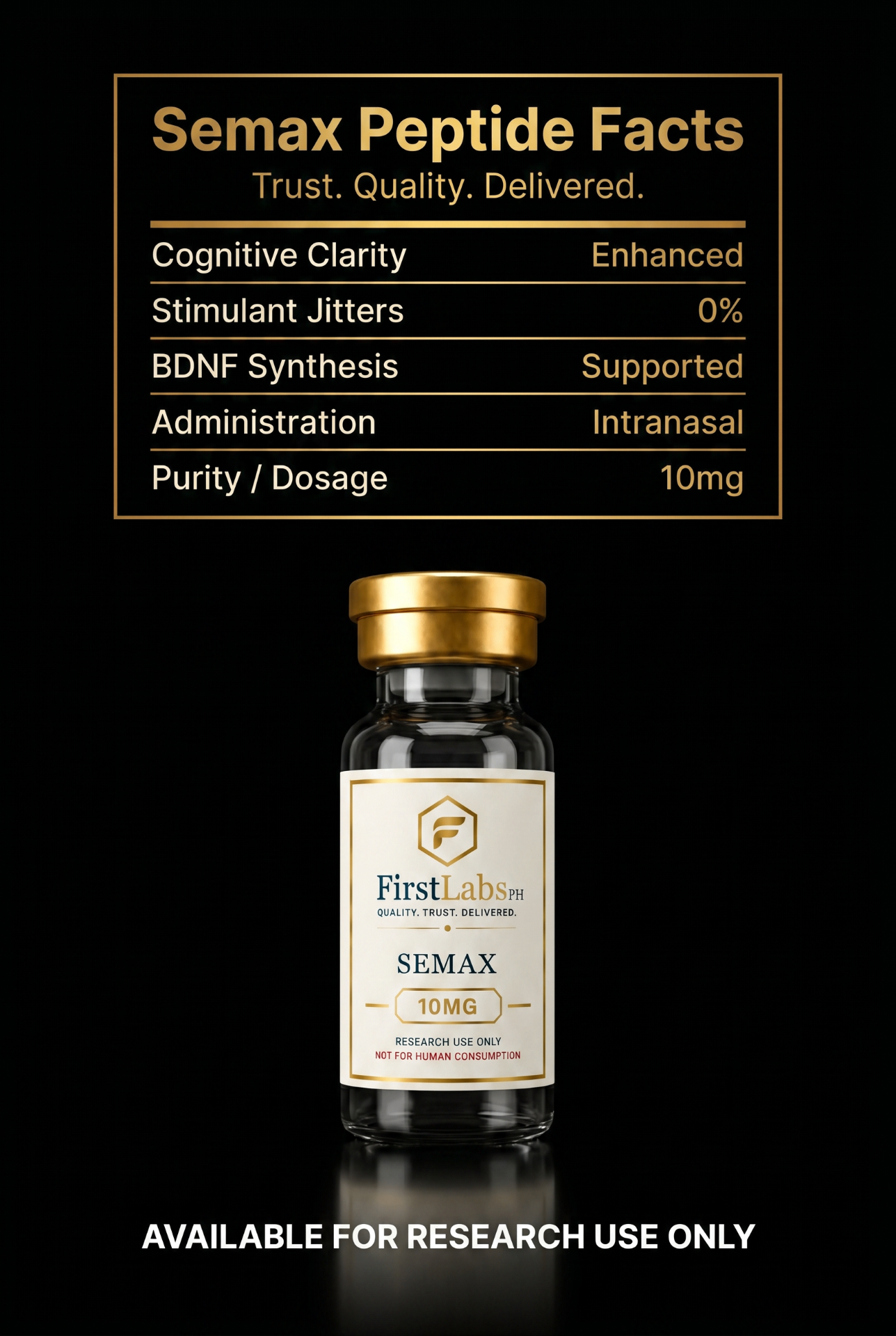 Semax 10mg — cognitive clarity research peptide