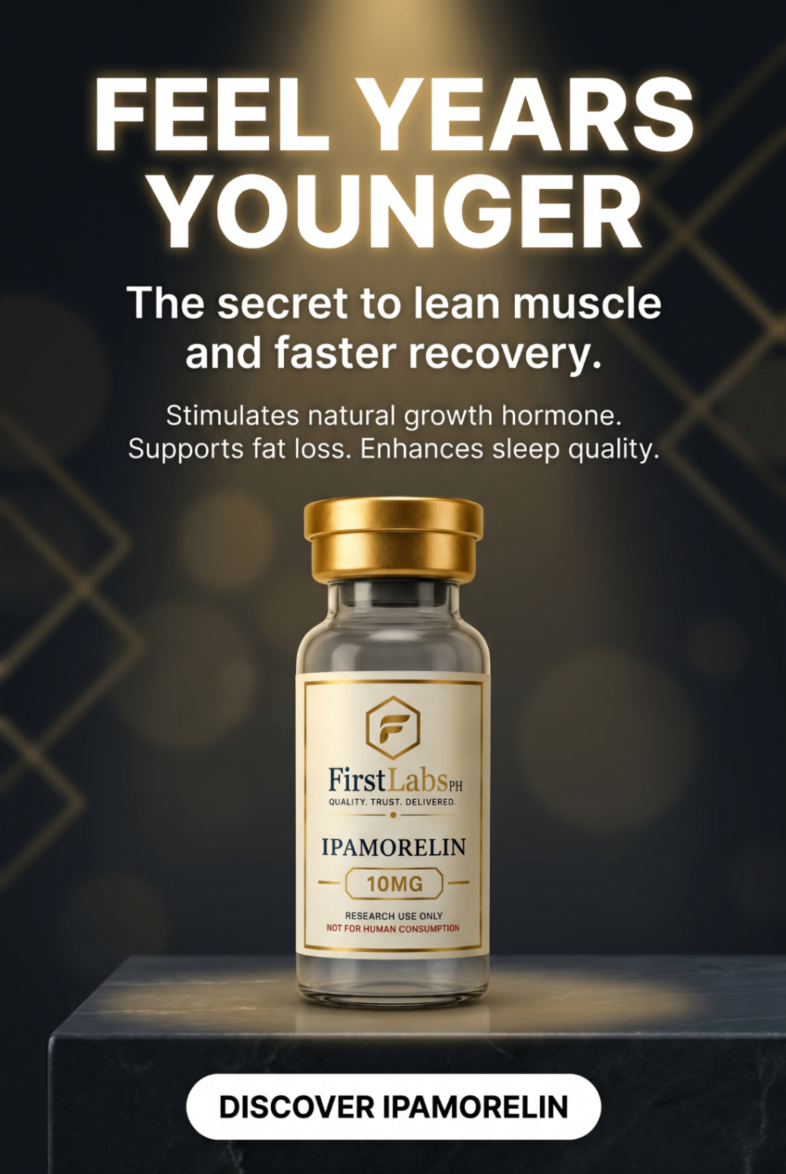 Ipamorelin 10mg — lean muscle & recovery research peptide